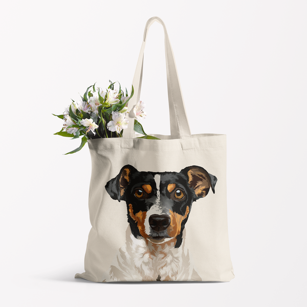 Add Your Dog Portrait and Name Custom Tote - Black Bleach Design Tote –  Instantly Unique Gifts