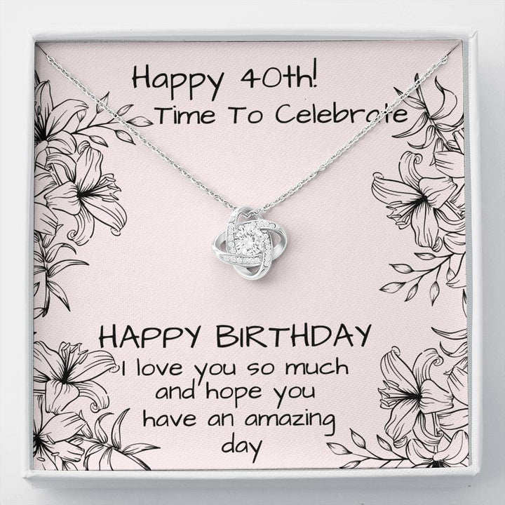 Amazon.com: 40th Birthday Gifts for Women | Gold Birthstone Necklace | 40th  Birthday Necklace : Handmade Products