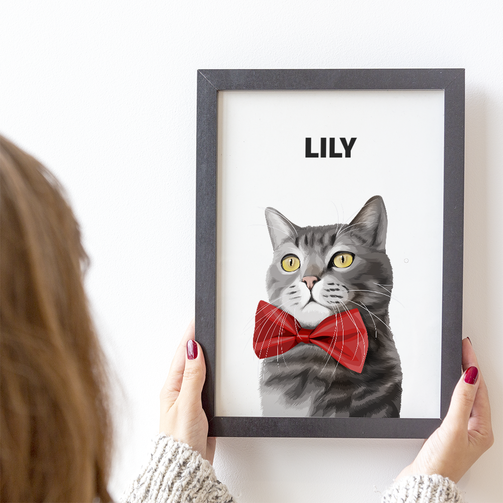 Custom Photo Gift Pet Picture Cat Dog Love You To The Moon Custom