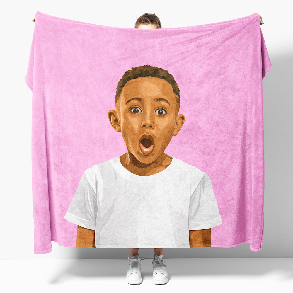 Custom Face Blanket. Blanket With Face On It. Face on Blanket