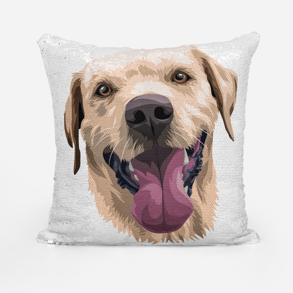 Custom Pet Sequin Pillow Cushion Cover Case Impersonate Me