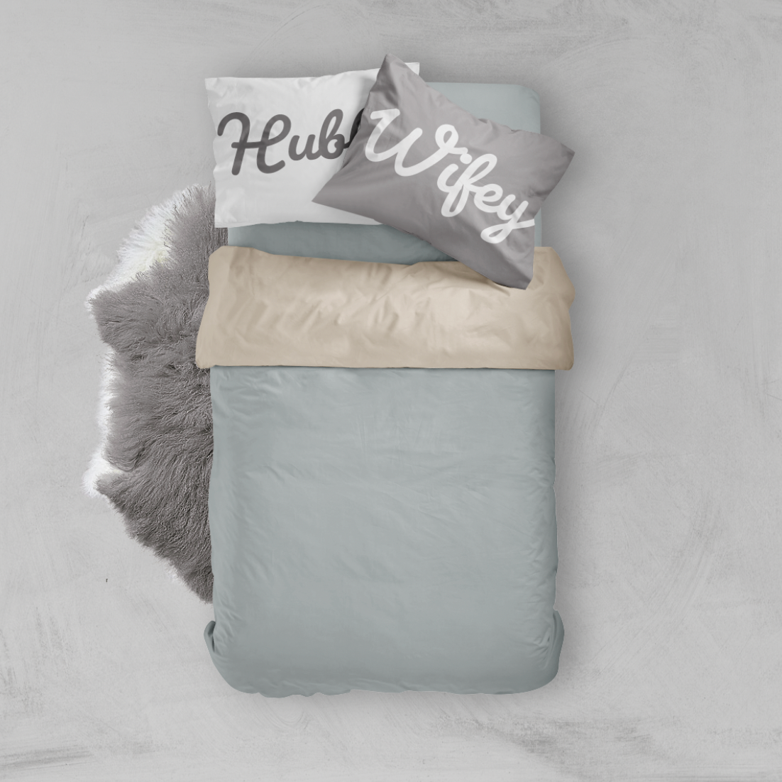 hubby wifey pillow covers