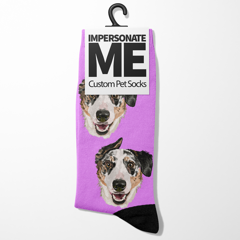 Custom Pet Socks Impersonate Me Pink